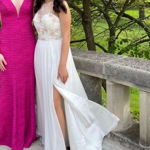 White prom dress
